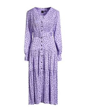 Midi-Kleid Damen Lila 30,32,34,36,38,44,46 Damen