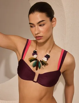 Top de bikini con detalle de anilla - Énfasis - FashionsVida