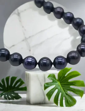 Gloss Natural Freshwater Black Pearl Beads 8-9mm Round Pearl Loose Spacer Beaded for Making DIY Jewerly Bracelet Necklace - Aliexpress - FashionsVida