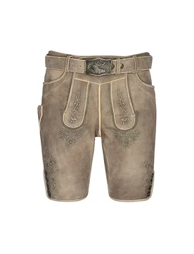Pantaloni in pelle MAGNUS marrone chiaro 54 - Gweih & Silk - FashionsVida