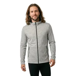 Felpa Con Zip Commuter Merino Grey Melange
