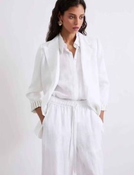 Para mujer. 2613041074200 Blazer de lino puro Mlssauna (38), Casual