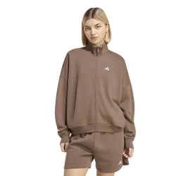 Stripes Women Track Tops - Brown - Size XS (4-6) - Cotton Jersey - Brown - Size: Extra Small