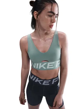 Damen-Sport-BH Pro Indy Plunge - Bleu - female - Size: L - Nike - FashionsVida