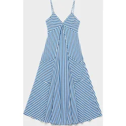 Vestido de playa largo de mujer rayas