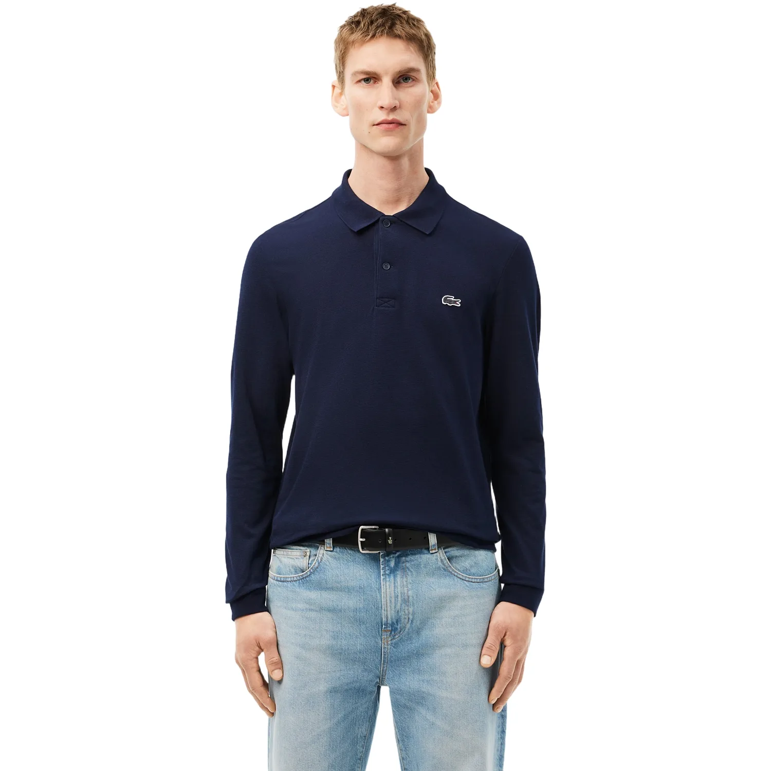 Polo Classic Cotton, langarm, navy s - Lacoste - FashionsVida