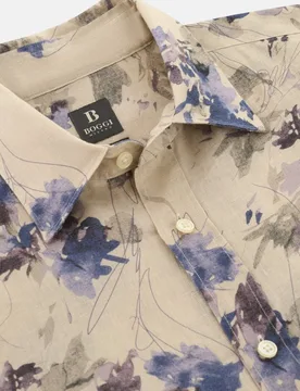 Camisa de lino regular fit - Boggi Milano - FashionsVida