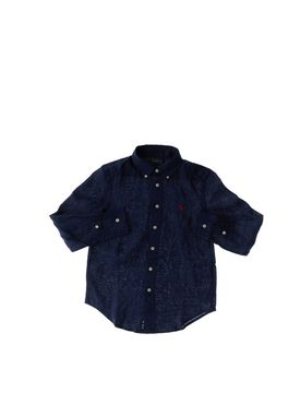 Camicia in lino POLO BOYS BLU NOTTE L