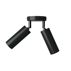 Cables Lampe à 2 Ampoules Avec Abat-jour Tub-e14 Et Rosace Ronde Avec Bulb Black One Size