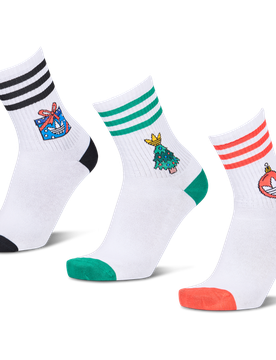 Mid Cut Crew 3 Pack Unisex - Calze Bianco - Taglia 43-45 43-45