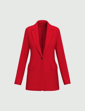 Giacca monopetto donna rosso
