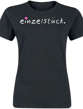 T-Shirt - Einzelstück. - S bis XXL - für Damen - Größe L - schwarz - Frauen - female - Sprüche - FashionsVida