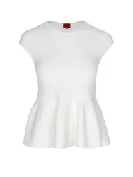 HUGO T-Shirt SIEFATA creme XL damen