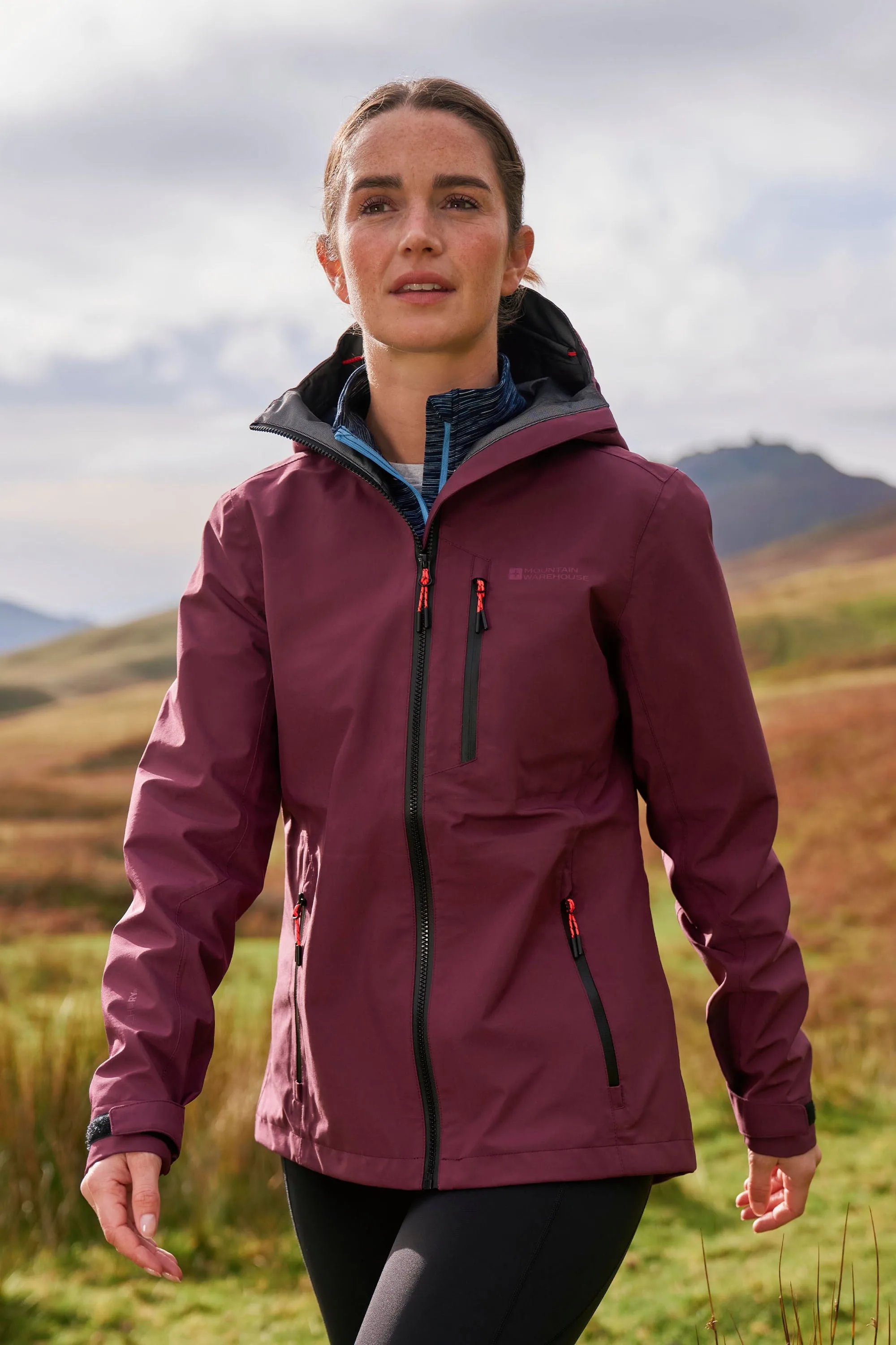 Bachill Womens 3 Layer Waterproof Jacket - Pink - Pink - Size: 6 - Mountain Warehouse - FashionsVida