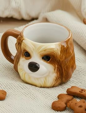 Tazza a forma di cane - beige