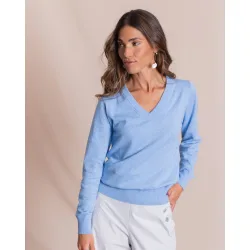 Jersey cuello pico de mujer