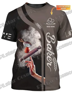Summer Latest Mens t shirt Pastry Chef Shirt Baker Custom Name 3D Printed T-shirt Unisex Casual Cool Tee Shirt Cake Lover DW214 - Aliexpress - FashionsVida