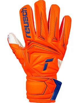 Gants De Gardien De But Junior Attrakt Solid Finger Support Shocking Orange / Blue 7 unisex - Reusch - FashionsVida
