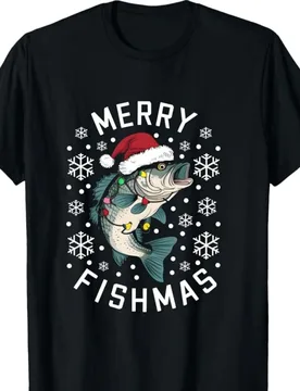 Fishing Bass Lucky Fish Snowflake Ugly Christmas Sweater T-Shirt 100% Cotton O-Neck Short Sleeve Summer Casual Mens T-shirt - Aliexpress - FashionsVida