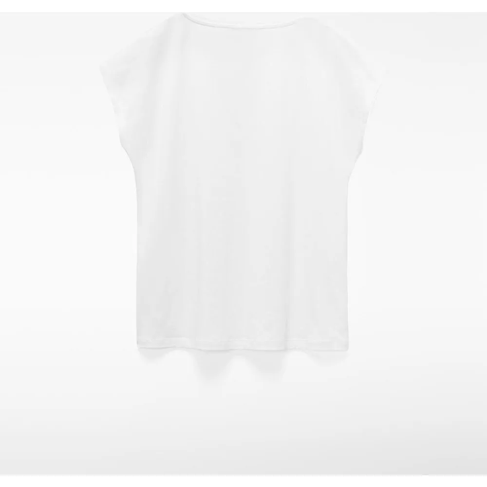Camiseta de mujer recta en pyratex® algodón español - Adolfo Dominguez - FashionsVida