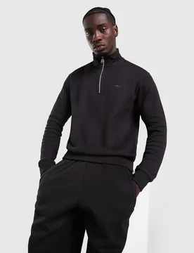 Waffle 1/4 Zip Sweatshirt - Herren, Schwarz - male - Size: XL - adidas Originals - FashionsVida