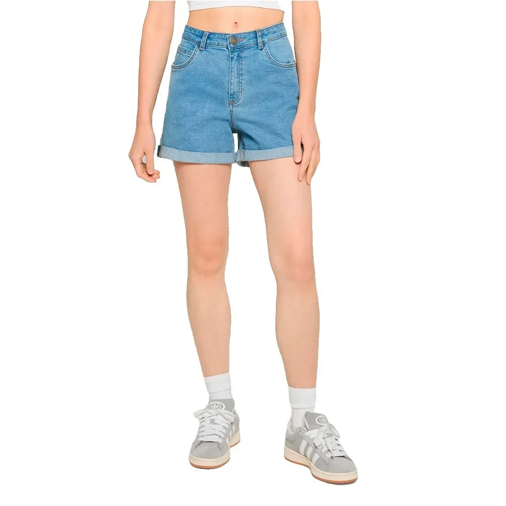 Jeans Corti A Vita Alta Tb8371 Light Blue Washed 32 - Urban classics - FashionsVida