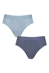 Mens 2 Pair Sloggi SLG Base Soft Briefs Blue S - Blue - Size: Small