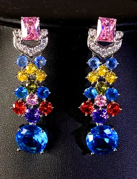 New Classic Beautiful Color Super Flash Earrings Women's Dress Accessories Jewelry Suitable for Holiday Gifts Wedding Party E316 - Aliexpress - FashionsVida