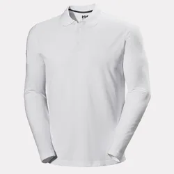 Men's Crewline Long Sleaves Polo Shirt White XL - White - Male