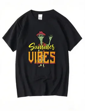 Retro Summer Vibes Strawberry Graphic T-Shirt for Men, Casual Beach Short Sleeve Tee, Summer Fruit Print Tops - Aliexpress - FashionsVida