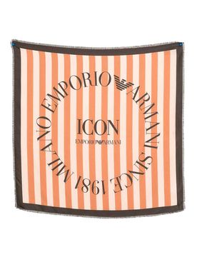 Foulard in seta rigata