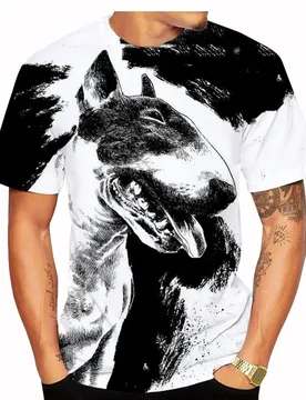 Fashion Bull Terrier 3d Printing Men's And Women's T-shirt Casual Pet Dog Pattern Street Style Lightweight Breathable Top O-neck - Aliexpress - FashionsVida