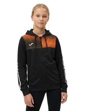 Sweat-shirt à Zip Black / Orange 11-12 Années Fille - Joma - FashionsVida