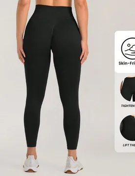 Mallas ajustadas que levantan el trasero para mujer, de alto impacto, mallas sin costuras para entrenamiento, pantalones de yoga de cintura alta con c - Shein - FashionsVida