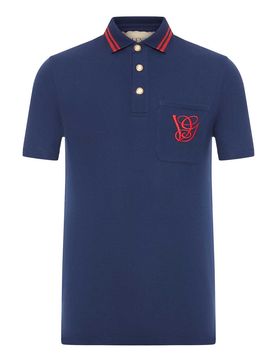 Polo In Piquet Di Cotone Con Ricamo Vg