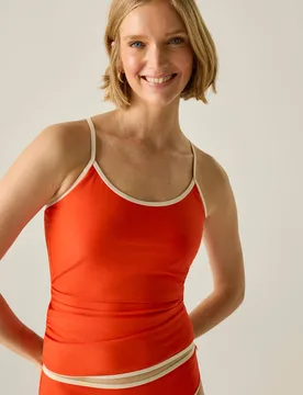 Kyra Padded Scoop Neck Tankini Top Orange female - Regatta - FashionsVida