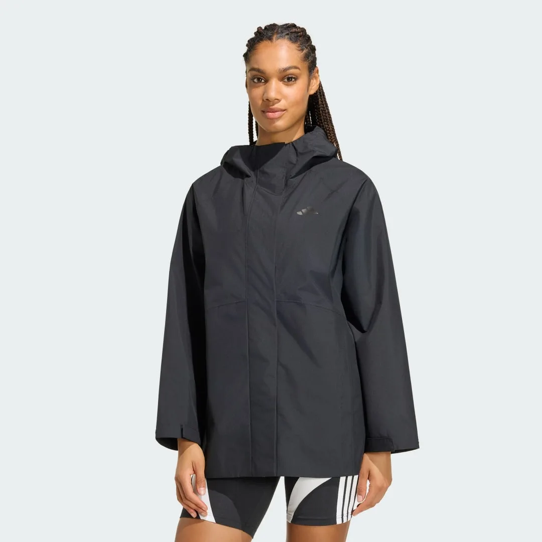 PARKA ANTIPIOGGIA ESSENTIALS 2XS Black - Adidas - FashionsVida