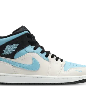 Aj1 Mid Uomo - Sneakers Bianco - Taglia 40.5 - Cuoio, Sintetico 40.5 - Jordan - FashionsVida