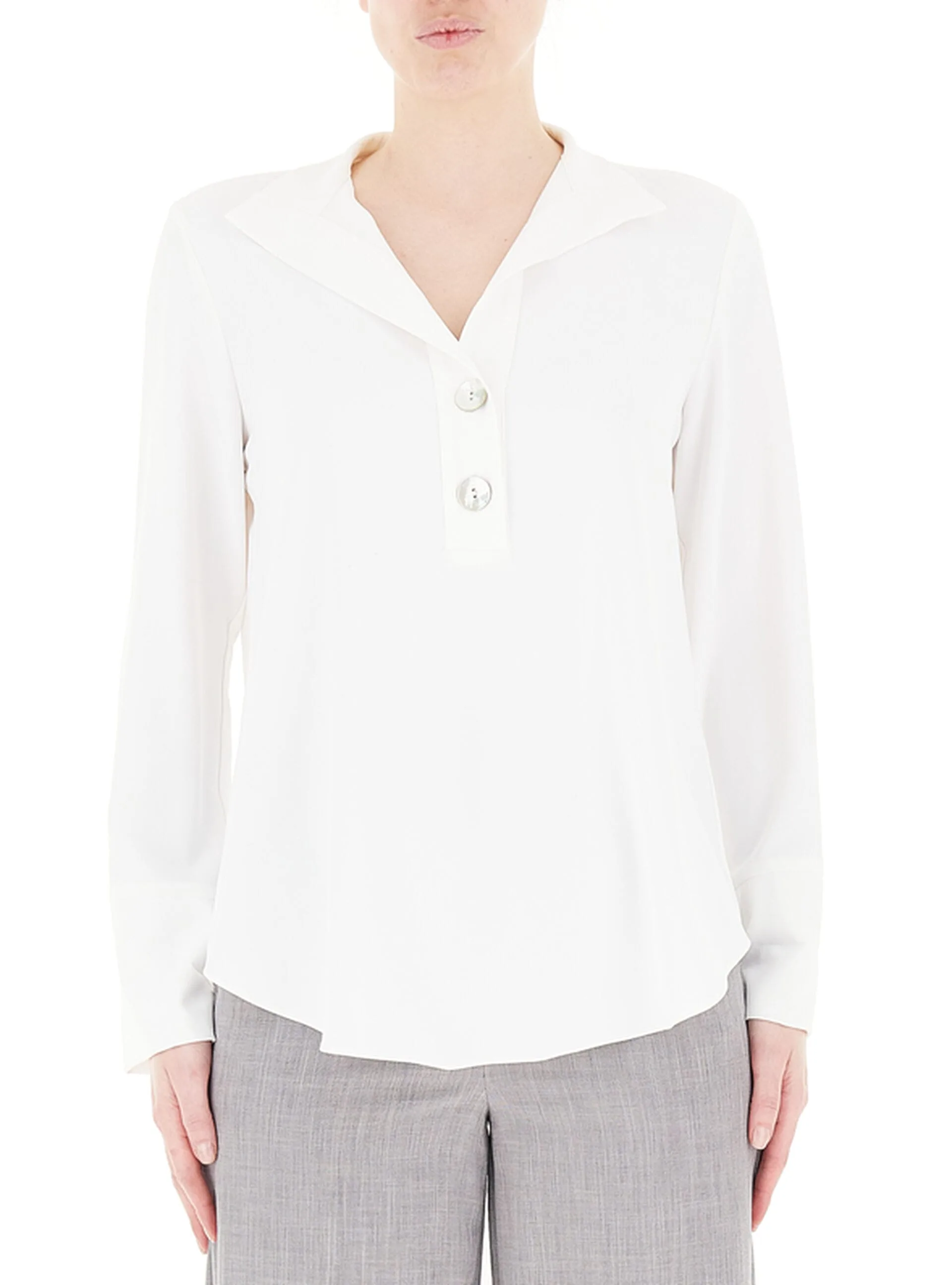 Blusa scollo V BIANCO 48 - Joseph Ribkoff - FashionsVida