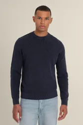 Berkelse Mens Vintage Wash Crew Neck Jumper