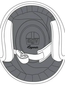 Cuffia Crown Pad per Casco X70 - Taglia L taglia unica - AGV - FashionsVida