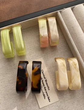 Niche trend Minimalist dopamine resin rectangle earrings for women's girl eardrop jewelry wholesale - Aliexpress - FashionsVida