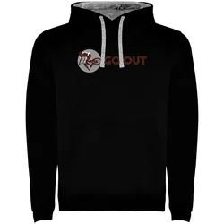 Felpa Con Cappuccio Go Out Two-colour Black / Grey