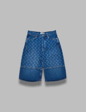 Light blue denim bermuda