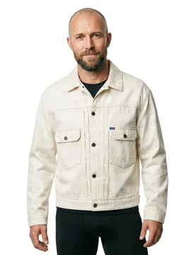 Hugo Veste En Jean Nial Blue Open White XL Homme