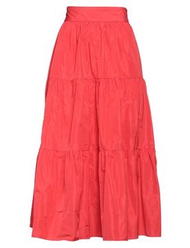 Falda midi Mujer Rojo tomate 34,36 Mujer