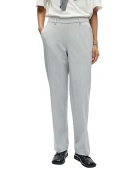 Pantaloni Lisa Straight Fit Light Grey Melange 38