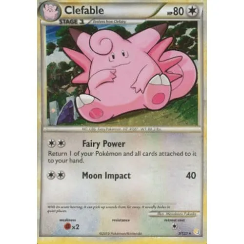 Pokemon HeartGold & SoulSilver 3/123 Clefable (Holo) - Pokémon - FashionsVida