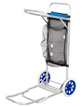 Carrello Pieghevole Per La Spiaggia Con Grandi Ruote 7x75x10 Cm