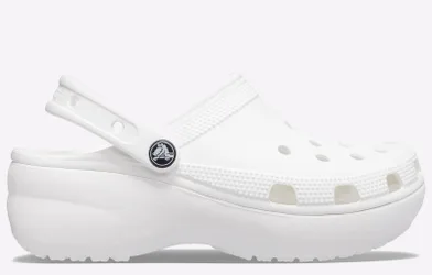 Womens Classic Platform Unisex - White - Size Uk 3